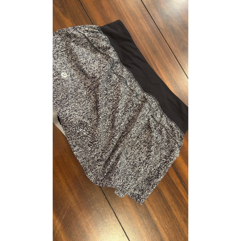 Lululemon Pace Rival Skirt Black White Static Print Athletic Skort Women Size 4 - Picture 13 of 14